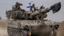 دبابة الاحتلال على حدود غزة، 9 أكتوبر 2023 (Getty)