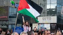 من فعاليات إضراب الداخل في 18 مايو الماضي في حيفا (ماتي ميلشتاين/Getty)