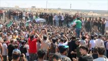 تشييع قتلى الاحتجاجات في عفرين 2يوليو 2024 (العربي الجديد)