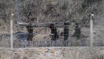 جنود من كوريا الشمالية على الحدود، 27 فبراير 2024 (Getty)