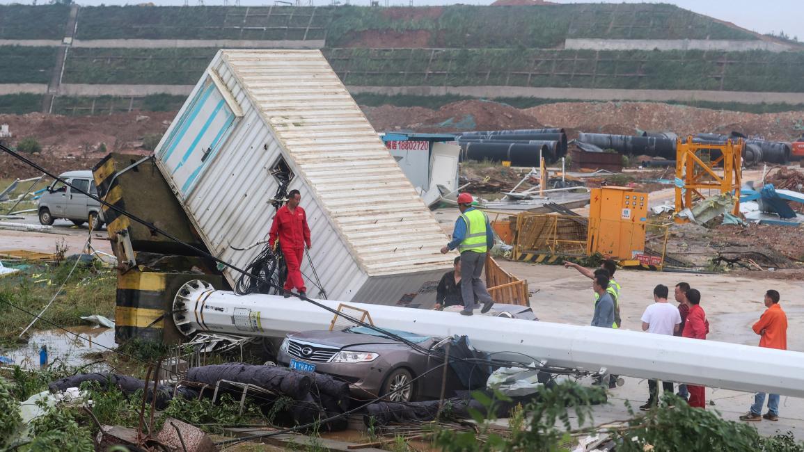 خسائر ألحقها إعصار في ووهان الصينية (فرانس برس)
