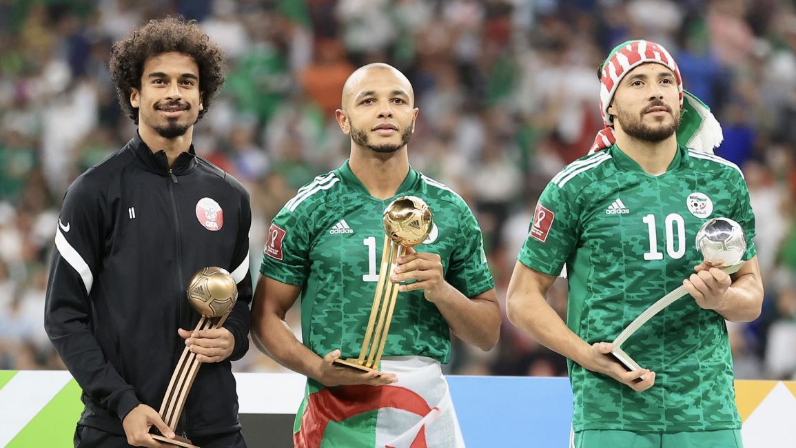 استحوذ منتخب الجزائر على جوائز كأس العرب 2021 (محمد دبوس/الأناضول)
