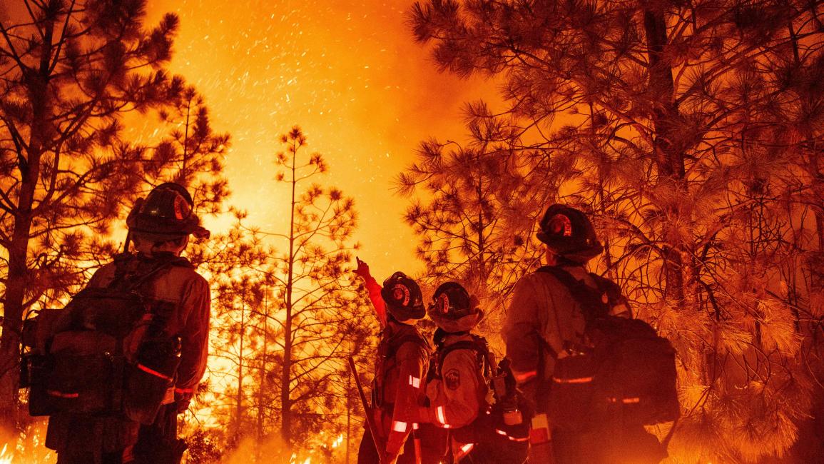 شهدت الولايات المتحدة حرائق عدة بسبب تغير المناخ (جوش إيديلسون/ فرانس برس)