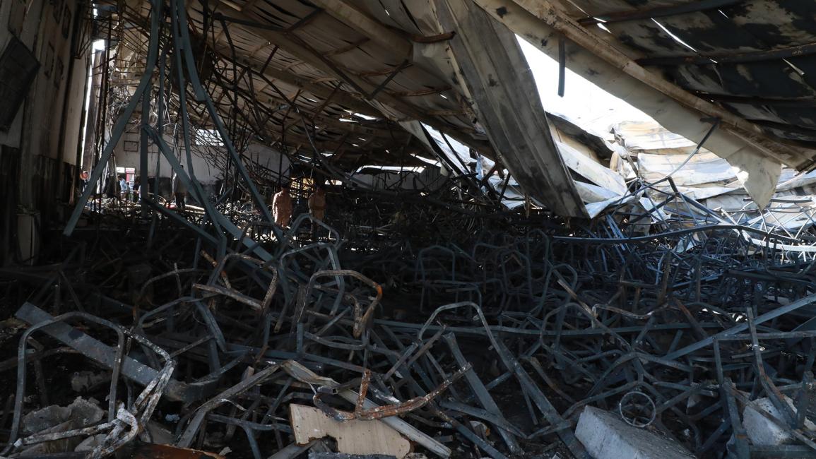 منظر للدمار الذي خلفه الحريق (إحسان محمد أحمد أحمد/ Getty)