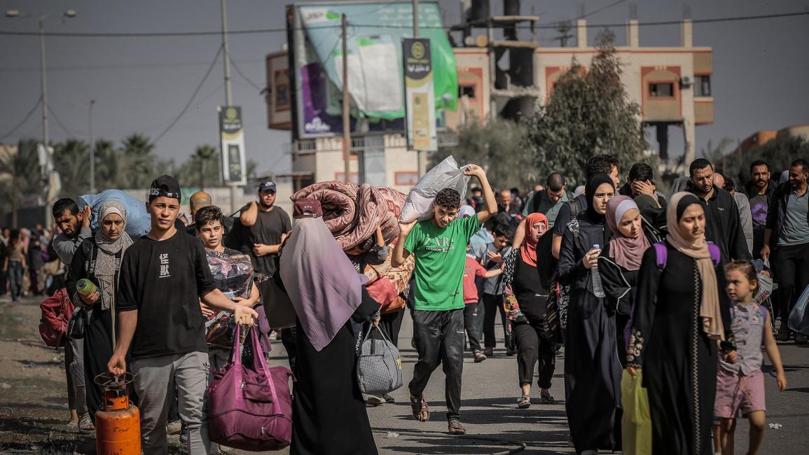 غزة.. نزوح العائلات الفلسطينية من شمال قطاع غزة باتجاه الجنوب