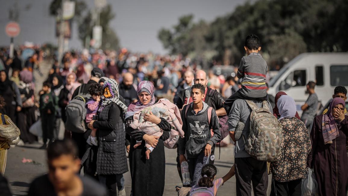 غزة.. نزوح العائلات الفلسطينية من شمال قطاع غزة باتجاه الجنوب