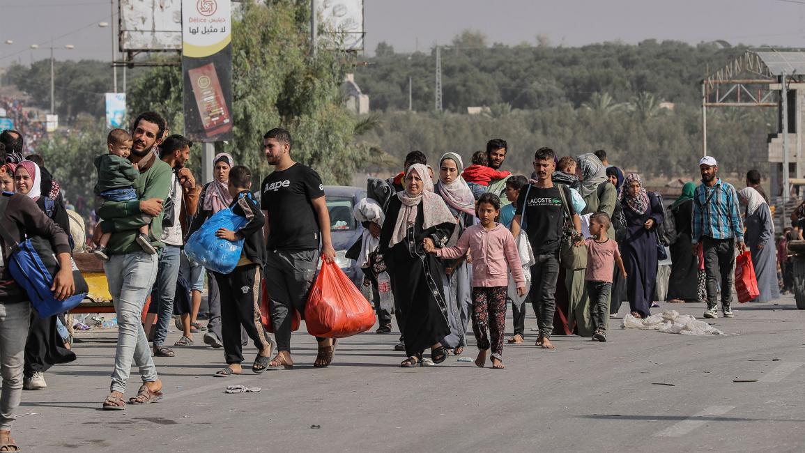 غزة.. نزوح العائلات الفلسطينية من شمال قطاع غزة باتجاه الجنوب