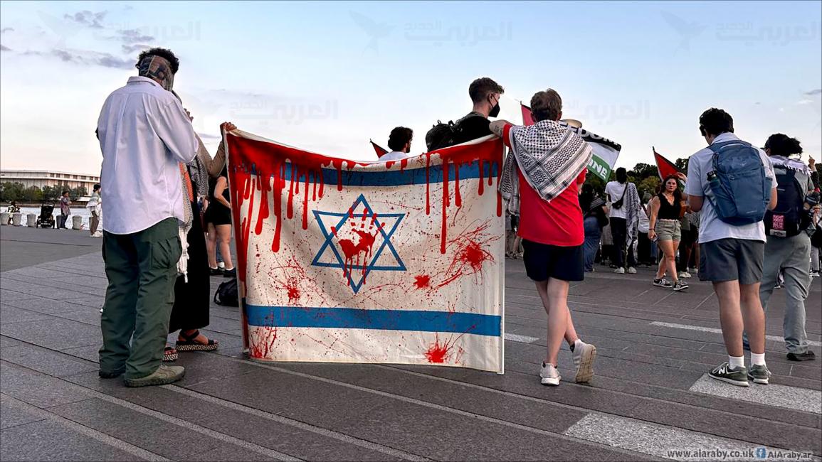 تظاهرة في واشنطن ضد العدوان الإسرائيلي على خانيونس