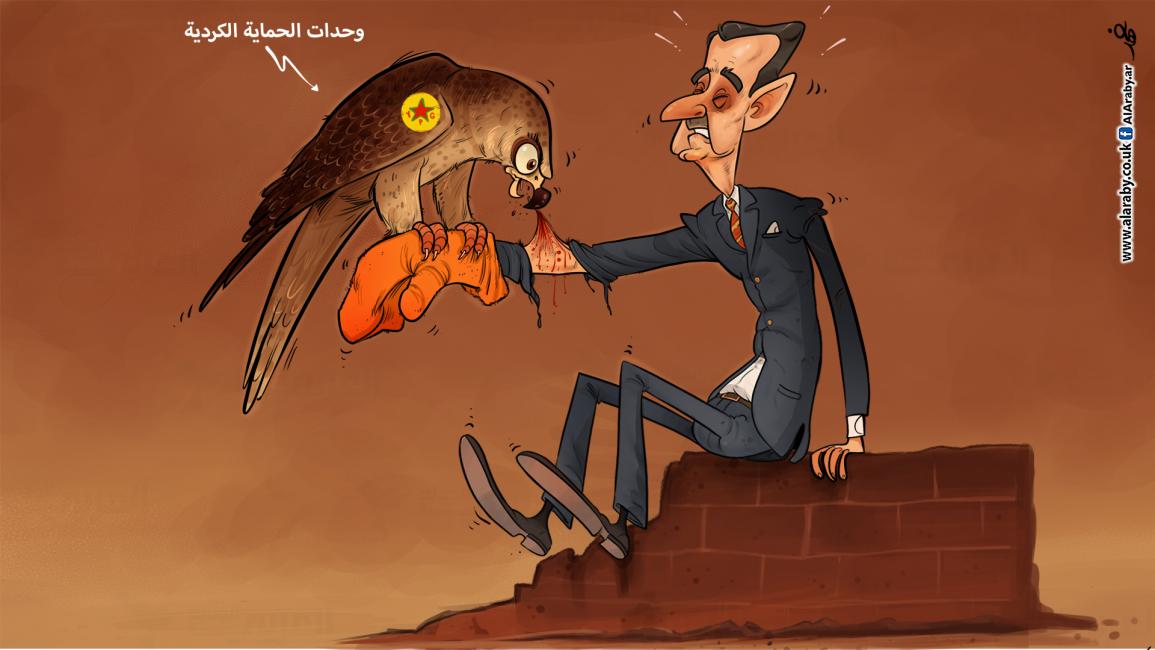 كاريكاتير الاسد والقوات / فهد