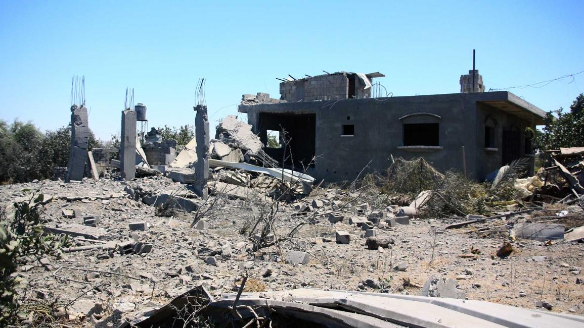 قصف منزل لعائلة المصري شمال غزة