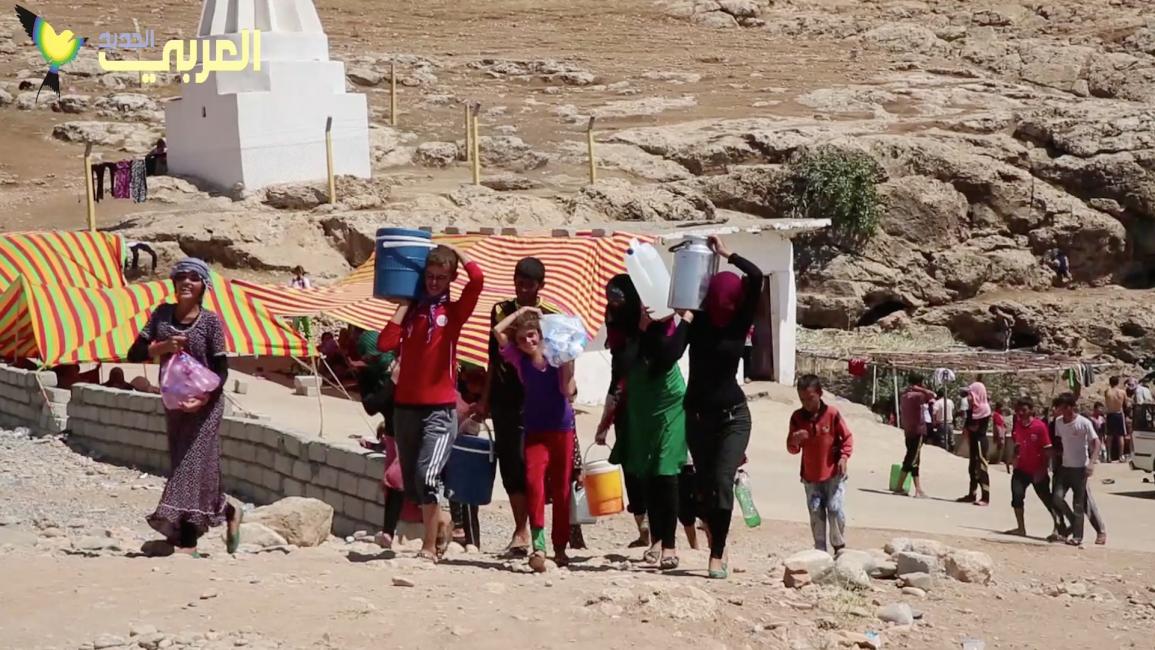 مخيمات اللاجئين اليزيدية بالقرب من الحدود السورية