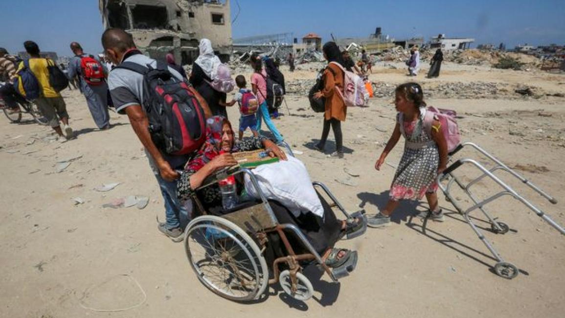 نزوح من خانيونس جنوبي قطاع غزة / 22 يوليو 2024 (رويترز)