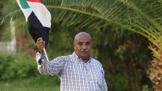 نقيب الصحافيين السودانيين عبد المنعم أبو إدريس، 29 أغسطس 2022 (أشرف الشاذلي/فرانس برس)