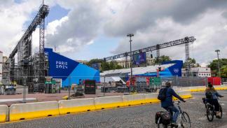 حديقة الأبطال في ساحة ساحة تروكاديرو قبل انطلاق أولمبياد باريس، 13 يوليو/تموز 2024 (Getty)