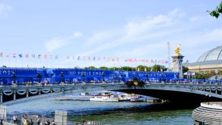 نهر السين الذي يستضيف منافسات التراياثلون في أولمبياد باريس 2024، 28 يوليو/تموز 2024 (Getty)