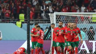 فرحة منتخب المغرب على ملعب خليفة الدولي، 17 ديسمبر/كانون الأول 2022 (Getty)