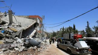 آثار القصف على عيتا الشعب جنوب لبنان 29 يونيو 2024 (فرانس برس)