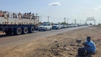 سودانيون يفرون من مدينة سنجة في ولاية سنار / 30 يونيو 2024 (Getty)