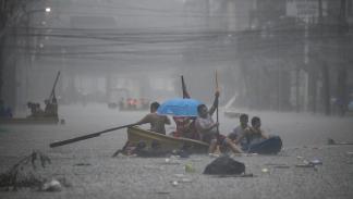 فيضانات في مانيلا جراء الإعصار غايمي، 24 يوليو 2024 (فرانس برس)