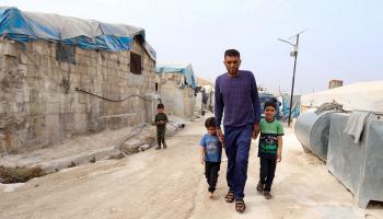 نازحون سوريون في سورية (أحمد الأطرش/ فرانس برس)