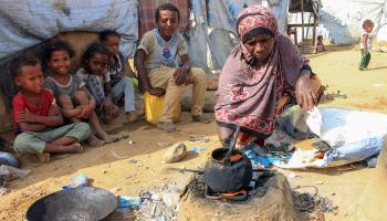 نازحون يمنيون في اليمن (عيسى أحمد/ فرانس برس)