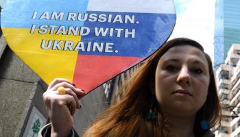 موسكو تعتبر أن قلة من الروس ترفض عملية أوكرانيا (جيمين كيم/ Getty)