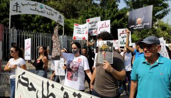 لبنانيون يطالبون باحقاق العدالة (مروان طحطح/ Getty)