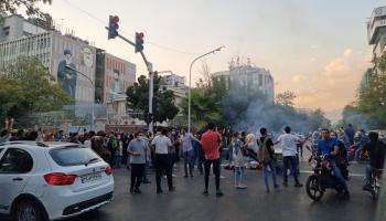 احتجاج في طهران على مقتل مهسا أميني في 19/ 9/ 2022 (Getty)