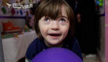 معرض أشغال يدوية للأطفال من ذوي الاحتياجات الخاصة في إدلب السورية