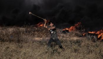 حدود قطاع غزة، أول من أمس الجمعة (علي جاد الله/الأناضول)