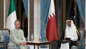 أمير قطر ورئيسة الوزراء الإيطالية (الديوان الأميري)