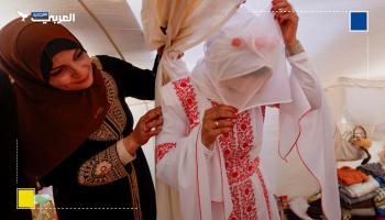 في غزة متسع للفرح رغم الألم ومعاناة النزوح وحرب الإبادة زفّ العروسان
