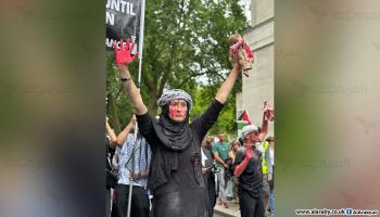 المتظاهرون طالبوا بوقف حرب الإبادة في غزة، لندن 8 يونيو 2024 (العربي الجديد)