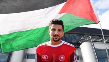 أحمد أبو العطا هو لاعب النادي الأهلي الفلسطيني (الاتحاد الفلسطيني/Getty)