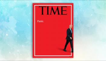 غلاف مجلة "تايم" بعد المناظرة الرئاسية الأولى بين بايدن وترامب، 28 يونيو 2024 (مجلة تايم)