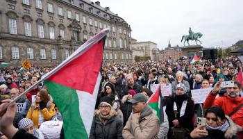 تظاهرة دعم لغزة في كوبنهاغن، 28 أكتوبر 2023 (Getty)