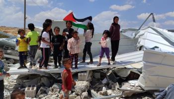 الاحتلال الإسرائيلي يهدم مدرسة عميرة الأساسية المختلطة، 8 يوليو 2024 (فيسبوك/وزارة التربية والتعليم العالي)