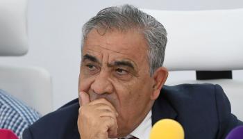 فوزي البنزرتي مدرب منتخب تونس في مؤتمر صحافي، 7 أغسطس/آب 2018 (Getty)