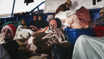 مهاجرون أفارقة وصلوا إلى ليبيا (بورجا أبارغيز/ فرانس برس)