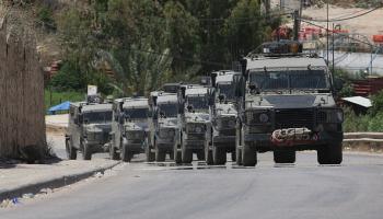 دوريات المركبات العسكرية الإسرائيلية بالضفة الغربية، 10 يونيو 2024 (نضال اشتية/Getty)