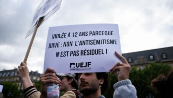 تظاهرة ضد معاداة السامية في باريس، في 19 يونيو (فرانس برس)