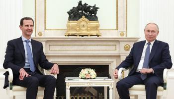 من لقاء بشار الأسد مع فلاديمير بوتين، موسكو 24 يوليو 2024 (فاليري شريفولين/فرانس برس)
