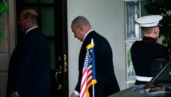 نتنياهو يصل إلى اجتماع مع بايدن في البيت الأبيض، 25 يوليو 2024 (Getty)