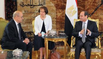 مصر/سياسة/السيسي ولودريان/(الأناضول)