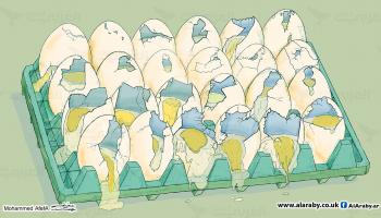 كاريكاتير كرتونة بيض / عفيفة