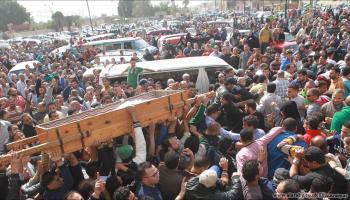 الجنازة الشاب محمد عادل عقب مقتله على يد أمين-شرطة