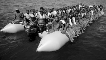 مهاجرون في البحر المتوسط(تويتر)