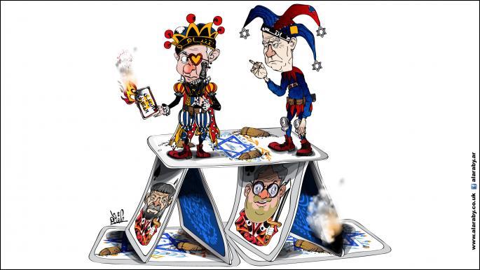كاريكاتير اوراق الحكومة الصهيونية / نجم