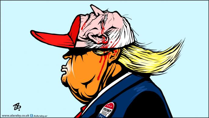 كاريكاتير محاولة اغتيال ترامب / حجاج