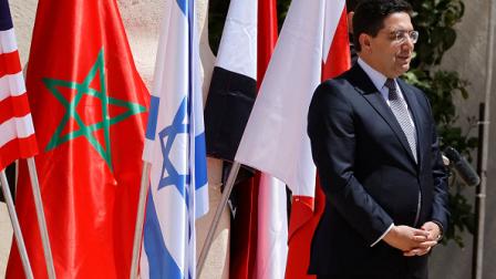 وزير خارجية المغرب بعد قمة النقب في إسرائيل، 28 مارس، 2022 (Getty)